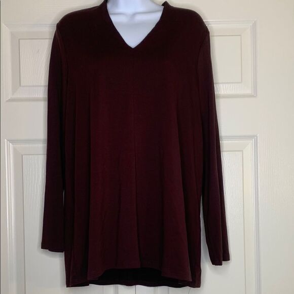EILEEN FISHER, long sleeve top, V neck, medium, like new - Picture 1 of 11